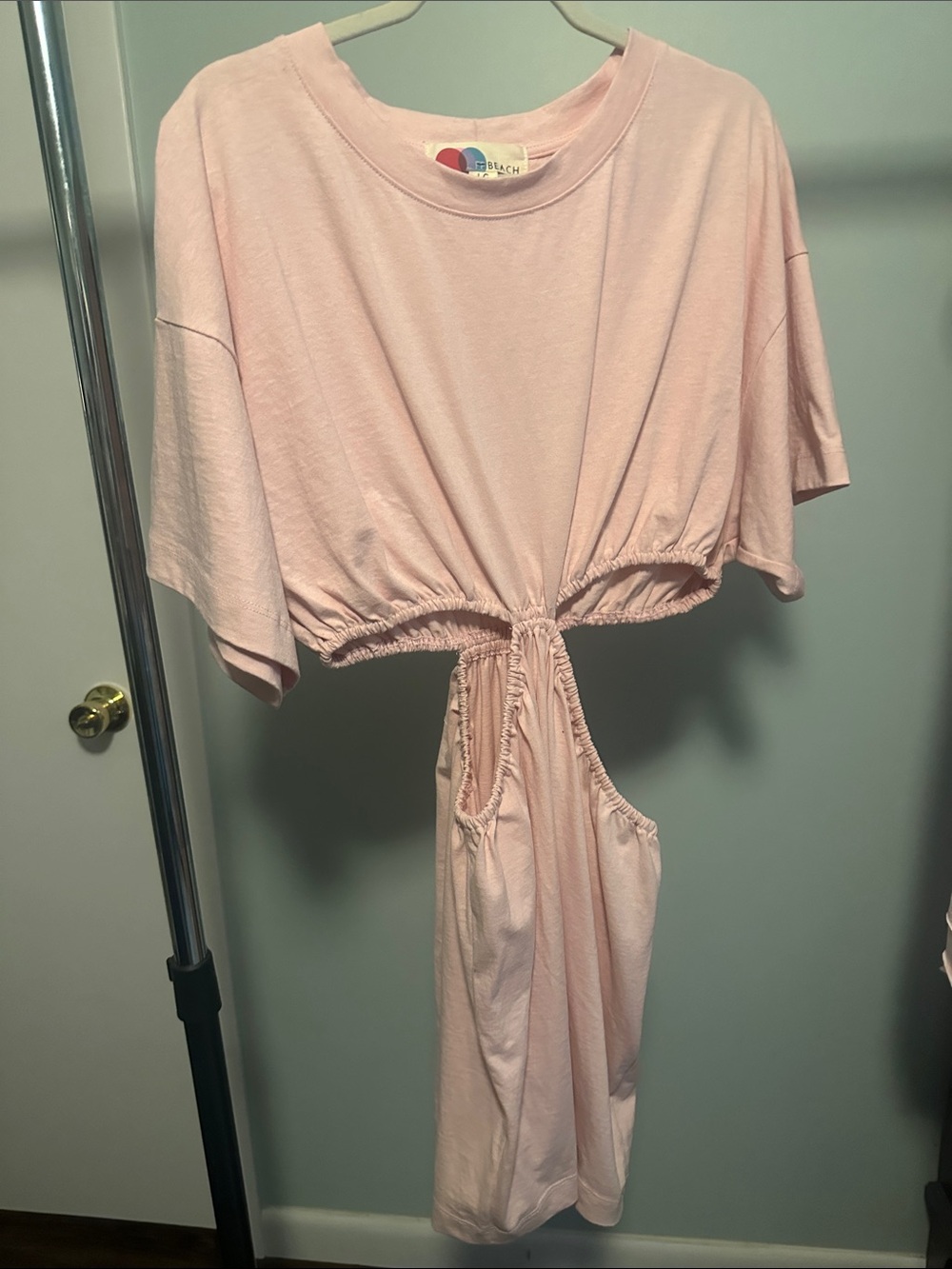 FP Beach Soft Pink Cutout T-shirt Dress